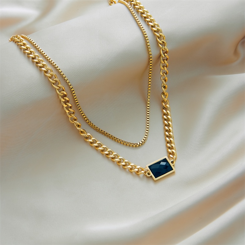 18K Plated 304 Stainless Steel Double-layer Necklace